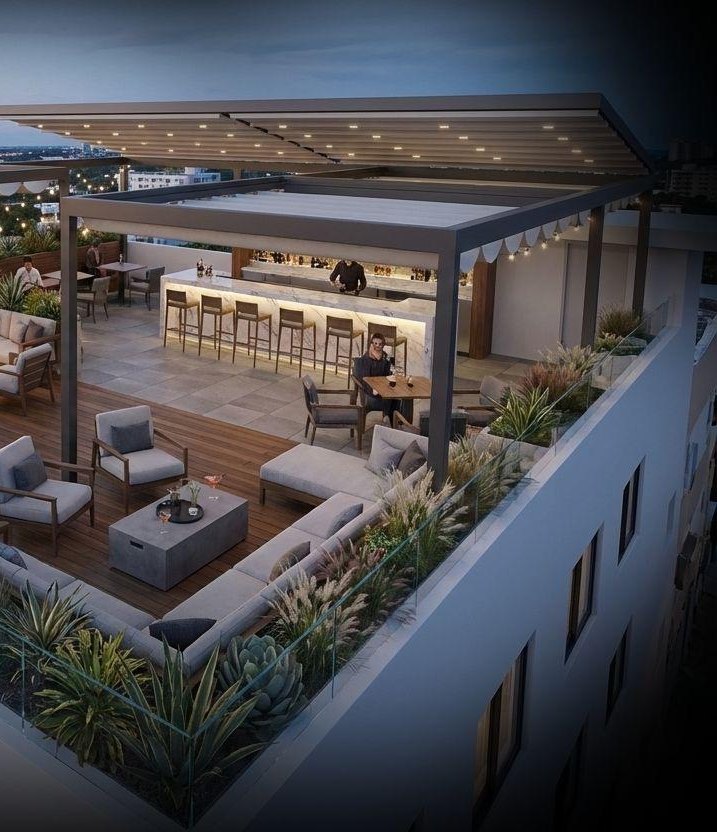 BORI Lounge rooftop concept rendering